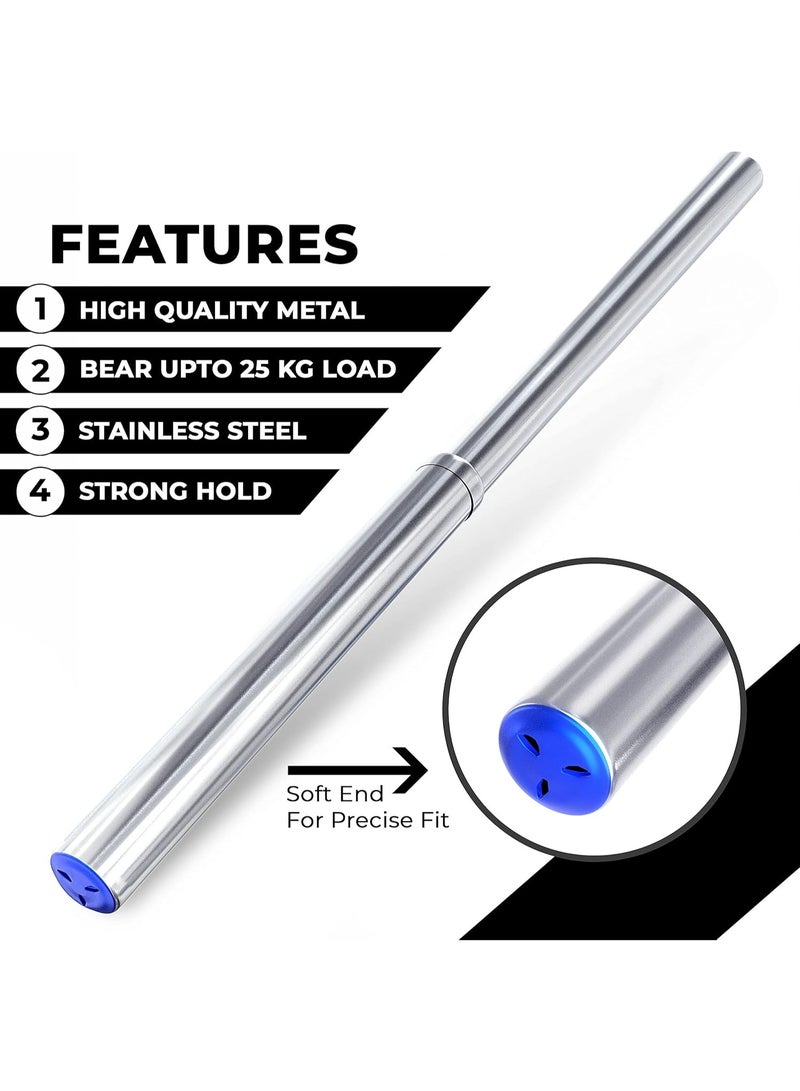 Wardrobe Rail and Fittings 57 100 cm – Stainless Steel Extendable Clothes Rail Pole with End Sockets & Screws Heavy Duty & Rust Resistant for Wardrobe, Shower, Balcony, Windows - Image 2